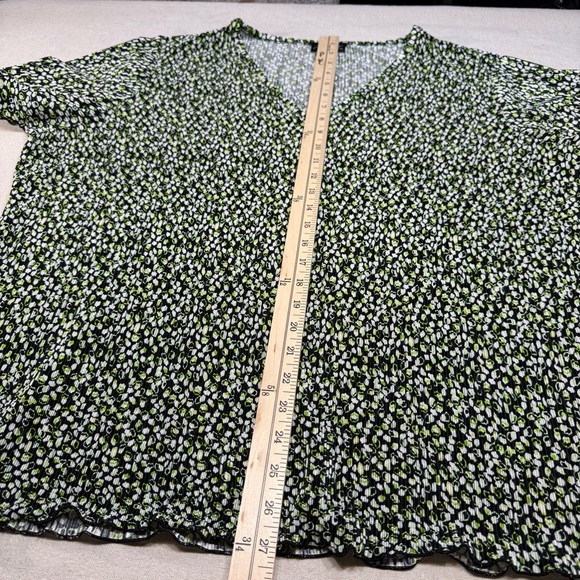 Russell Kemp Black, Green & White Blouse - Size 3X - Picture 10 of 13